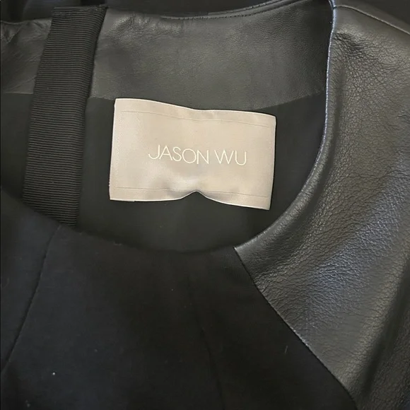 Jason Wu Elegant Black Short Sleeve  Fit and Flare Midi Dress **Size 12** 🌺🌺 - Picture 6 of 7